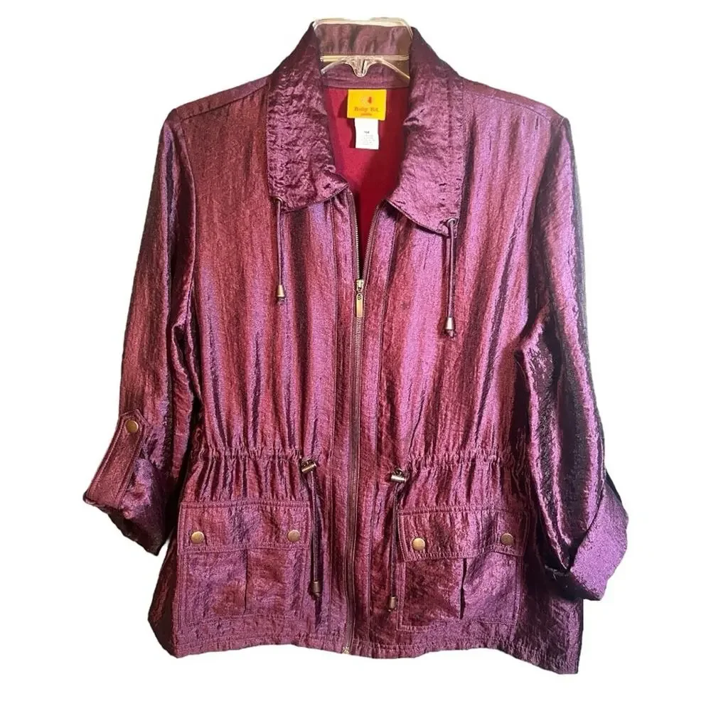 RUBY ROAD Berry silky Jogging or sports jacket 14 Petite
